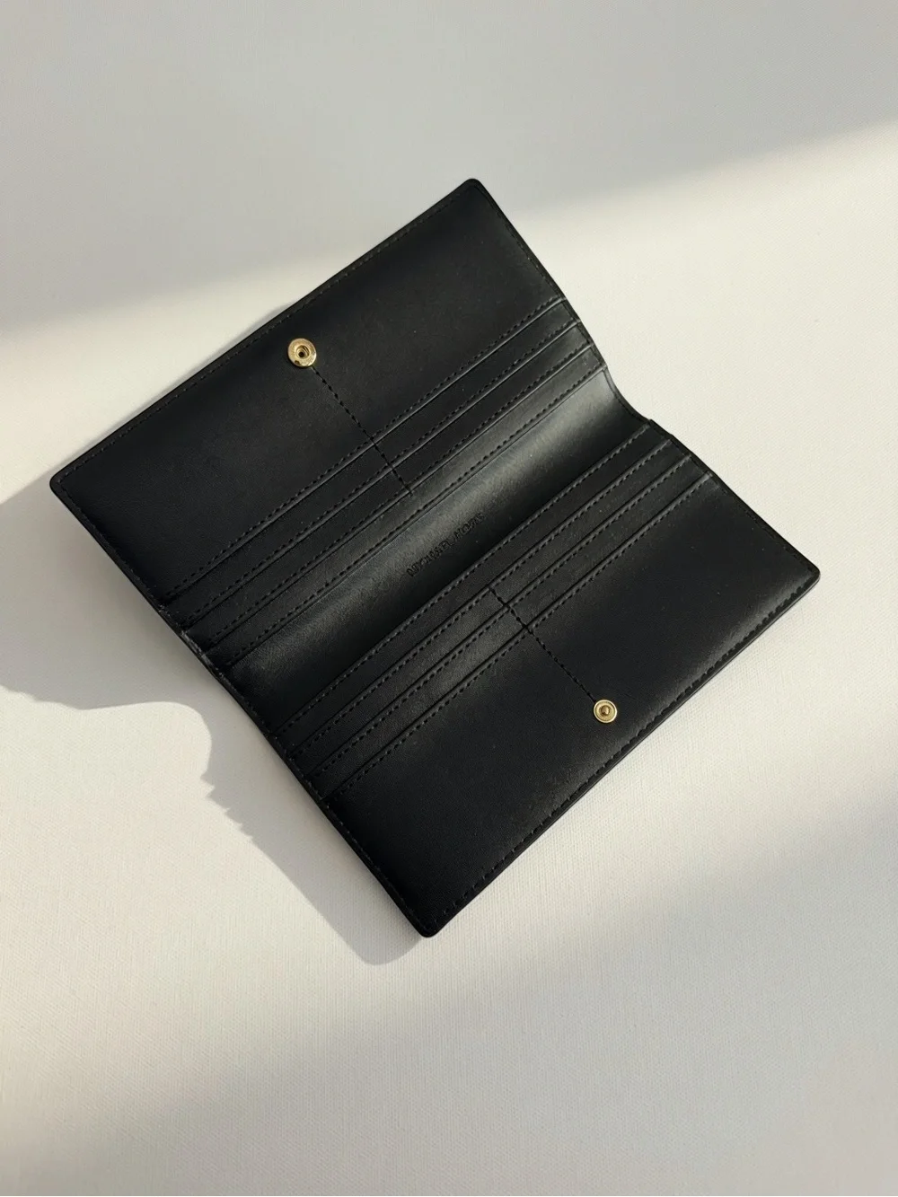 Michael Kors Black Leather Wallet and Card Holder Set
